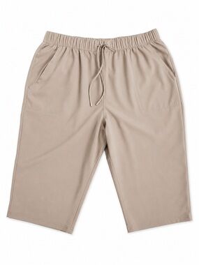 HYBA | Neutral Taupe Drawstring Capri Pants